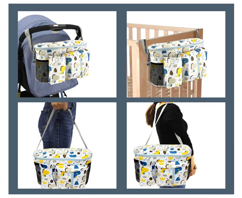 Bolsos de pañales para cochecito de bebé, accesorios para carrito, bolsa de bebé, bolsillo de lactancia, organizador de coche, cesta de almacenamiento
