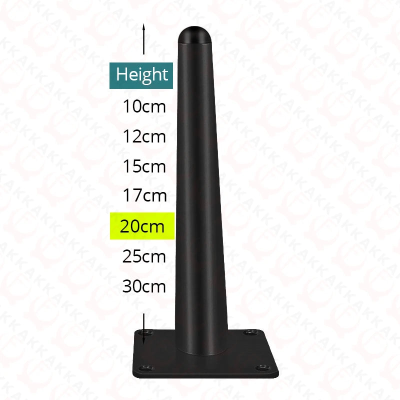 KAK 4Pcs Black Furniture Leg Gold Table Feet Replacement Cabinet Sofa Metal Feet With Screws 800KG Non-Punch Furniture Hardware