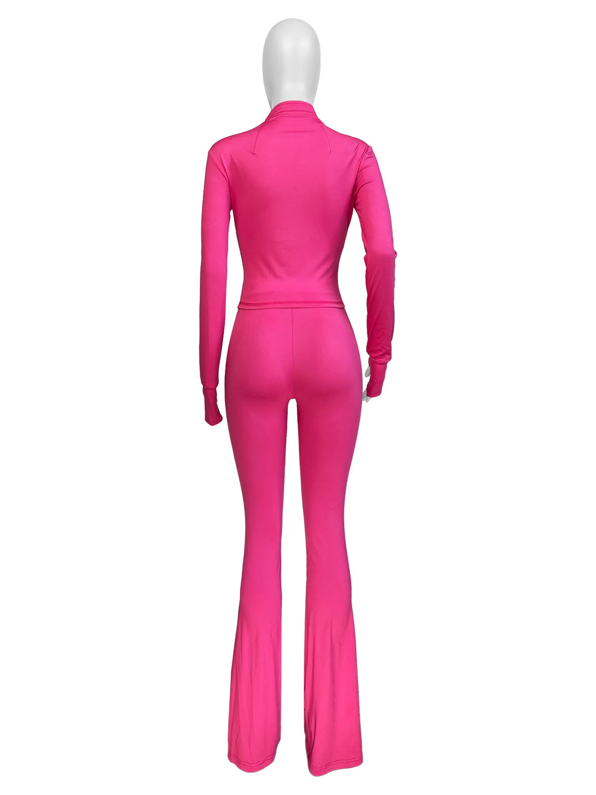 Fall 2024 Women Clothes Two Piece Flared Pants Tracksuits Set Casual Gym Activ Wear 2 Piece Set Gymwear Women Trending