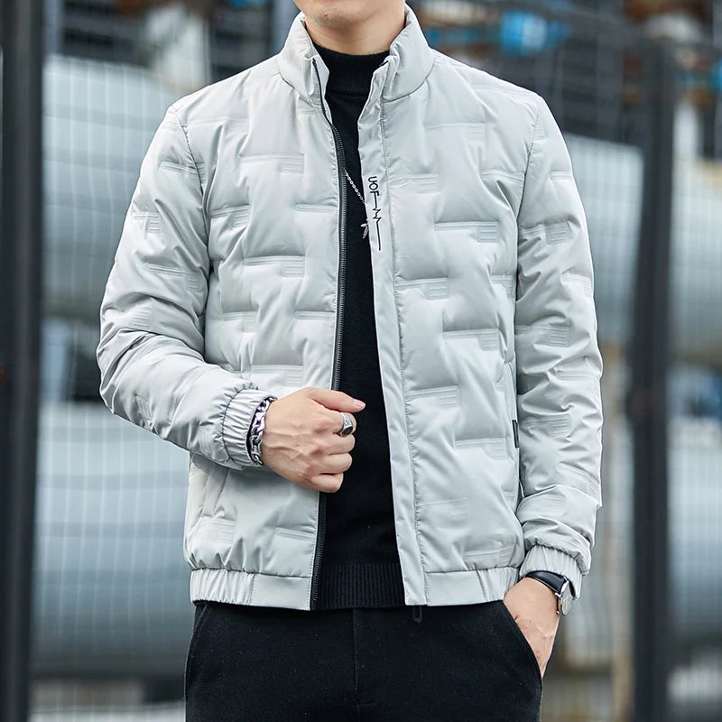 Down Jacket Men's Light and Thin Short Style Plus Bulky Size Fashionable Handsome Winter 2025 New Coat Boy Korean Version Warm