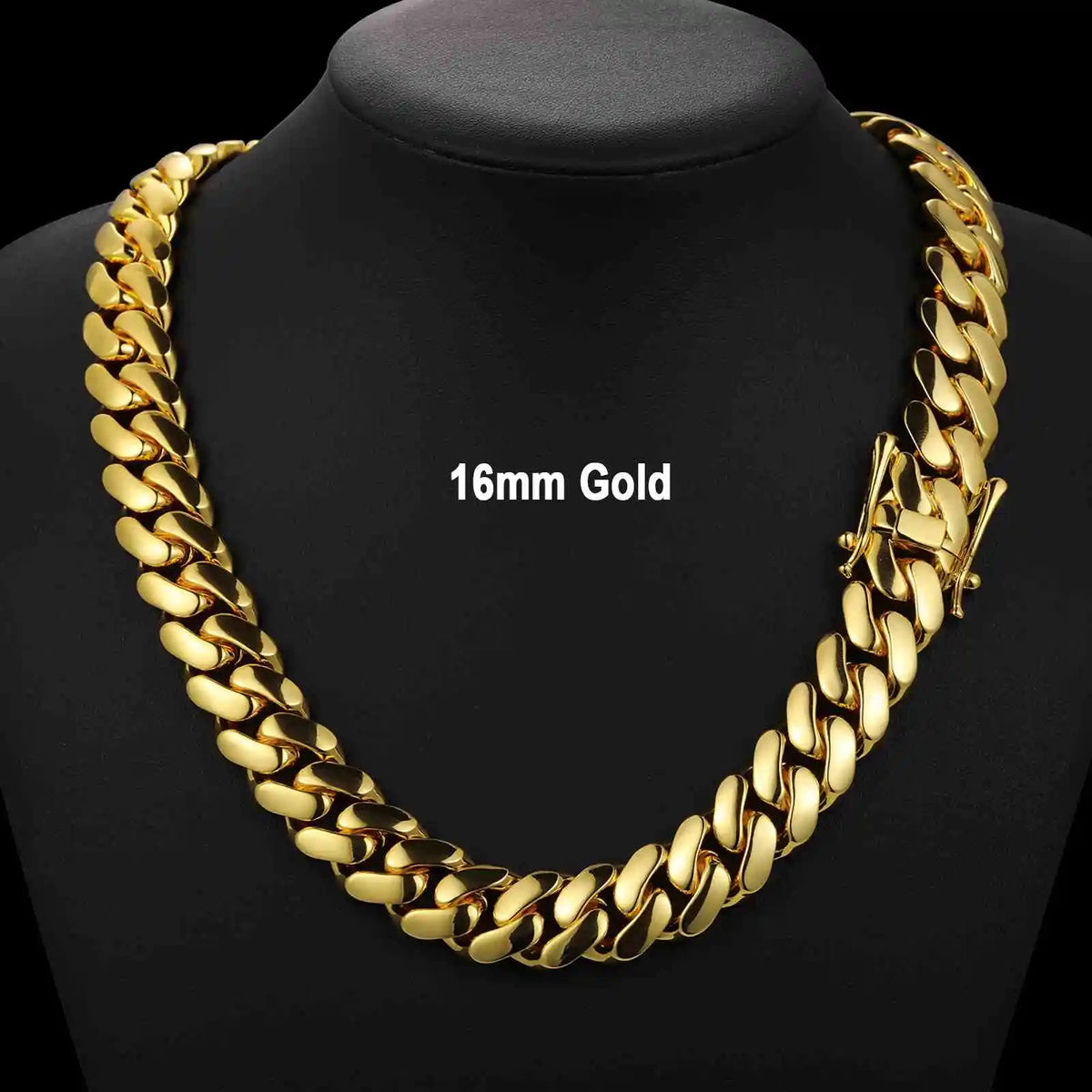 Collar de cadena cubana Miami de lujo estilo hip hop, eslabones de 10mm-22mm de plata de ley 925 maciza con diamantes de moissanita tipo "iced out" y cierre de hebilla