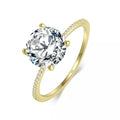 2023 Classic Luxury Real Solid 925 Sterling Silver Ring 3Ct 10 Hearts Arrows Zircon Wedding Jewelry Rings Engagement for Women