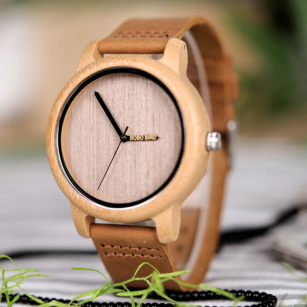 BOBO BIRD Wood Wristwatches Japan Miyota Movement Watch Fashion Brand Designer Bamboo Wooden Watches LOGO Customized