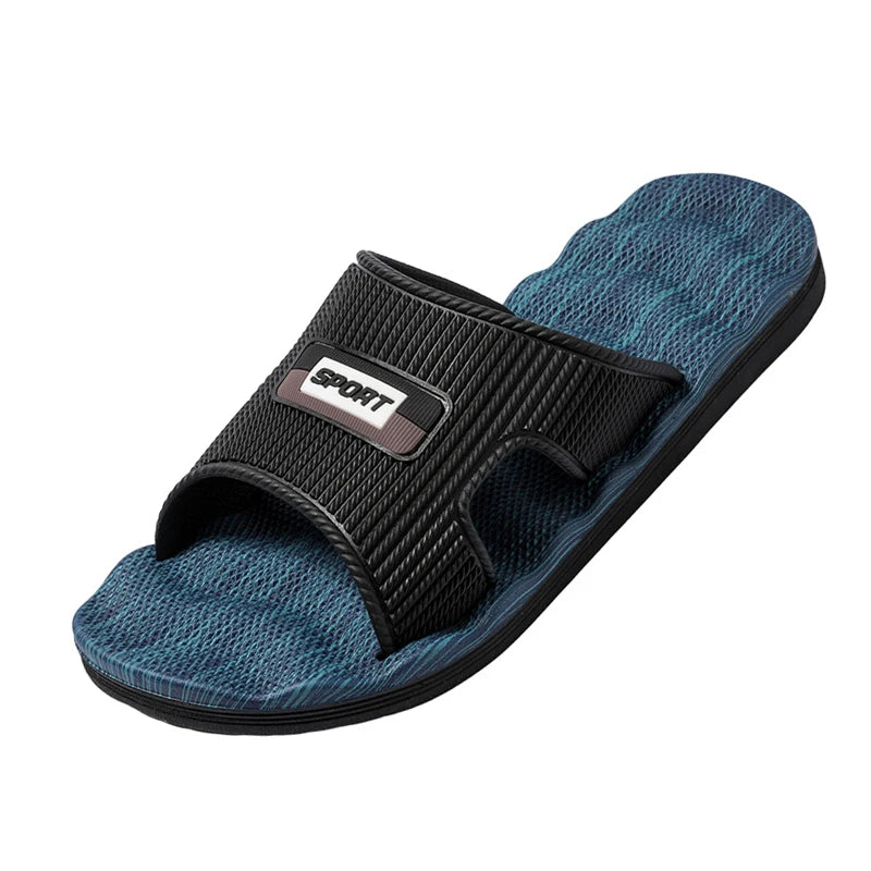 Zapatillas de casa de verano para hombre, sandalias suaves de interior, calzado de hogar para mujer, pantuflas para baño, habitación, dormitorio e invitados, talla grande 48 49