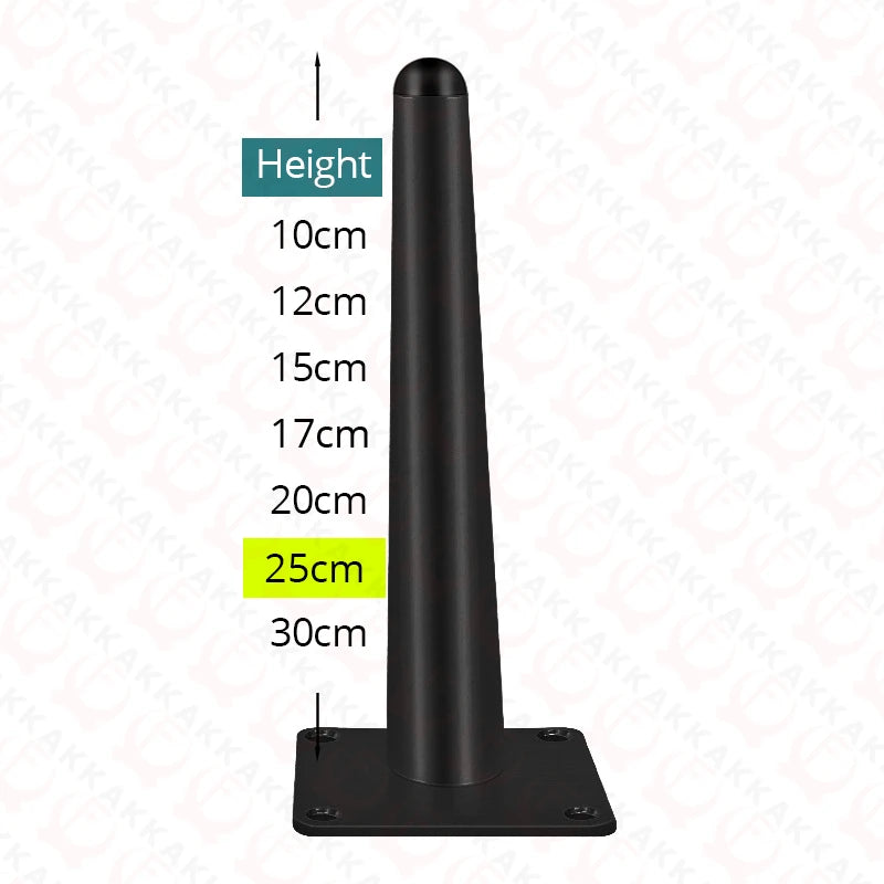 KAK 4Pcs Black Furniture Leg Gold Table Feet Replacement Cabinet Sofa Metal Feet With Screws 800KG Non-Punch Furniture Hardware