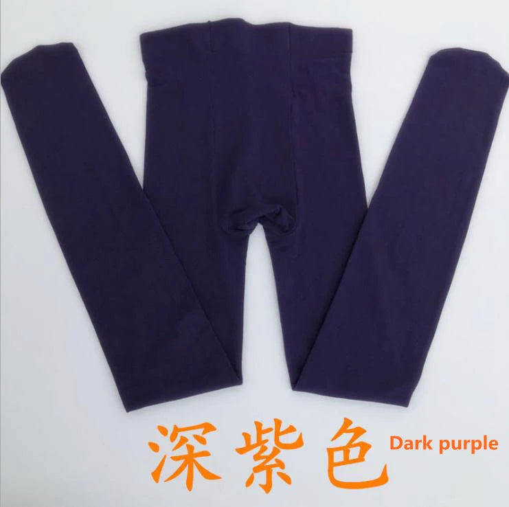 Women 80D Velvet Multi Colored Girls Stockings Anti-Hook Footless Tights Stocking Dance Pantyhose Female Winter