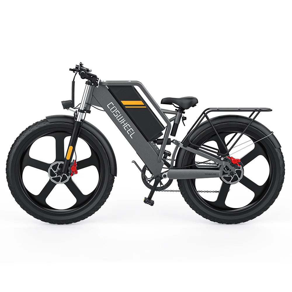Bicicleta eléctrica COSWHEEL T26 de 1500W, bicicleta eléctrica china, bicicleta eléctrica de montaña, urbana y de cross con neumáticos anchos de 26 pulgadas