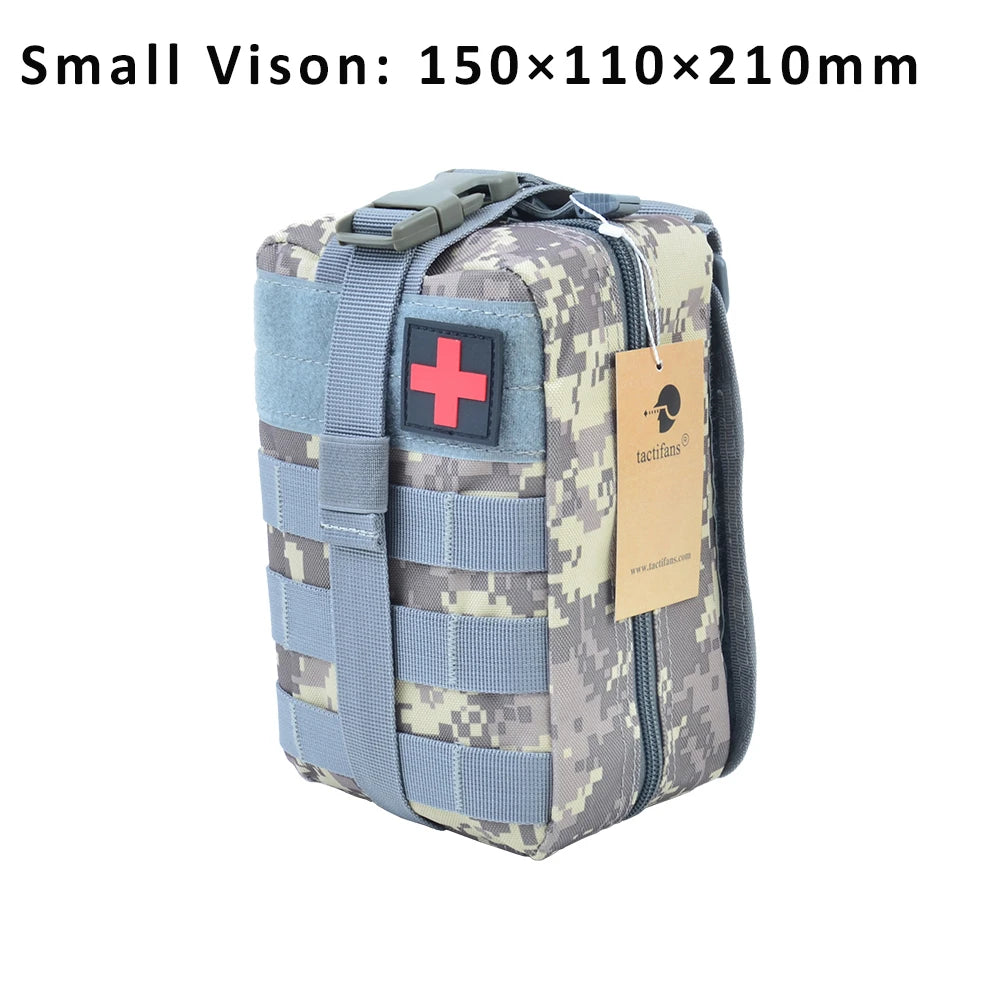 Bolsa de primeros auxilios TACTIFANS, parche, sistema Molle, gancho y bucle, kit médico táctico anfibio, EMT, emergencia, EDC, botiquín de supervivencia IFAK de desprendimiento rápido