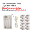 LED Fairy String Lights with Photo Clips 5M-10M USB or Battery Operated