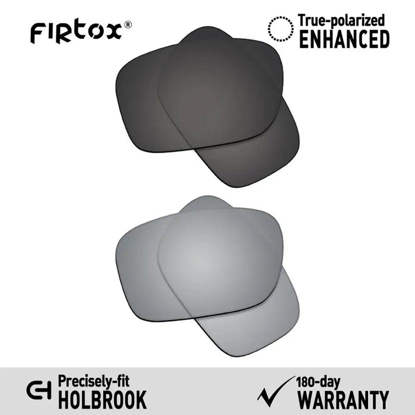 Firtox True UV400 polariserade ersättningslinser för Oakley Holbrook OO9102-solglasögon (endast kompatibla linser) - flera färger