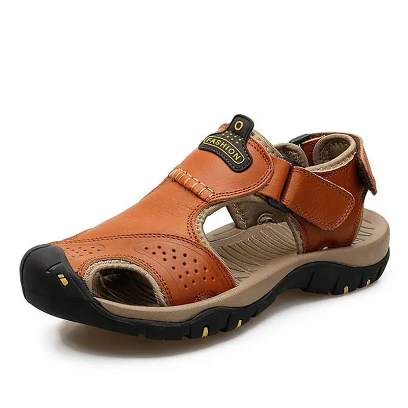 New Men Shoes Genuine Leather Men Sandals Summer Men Causal Shoes Beach Sandals Man Fashion Outdoor Casual Sneakers Size 38-48
