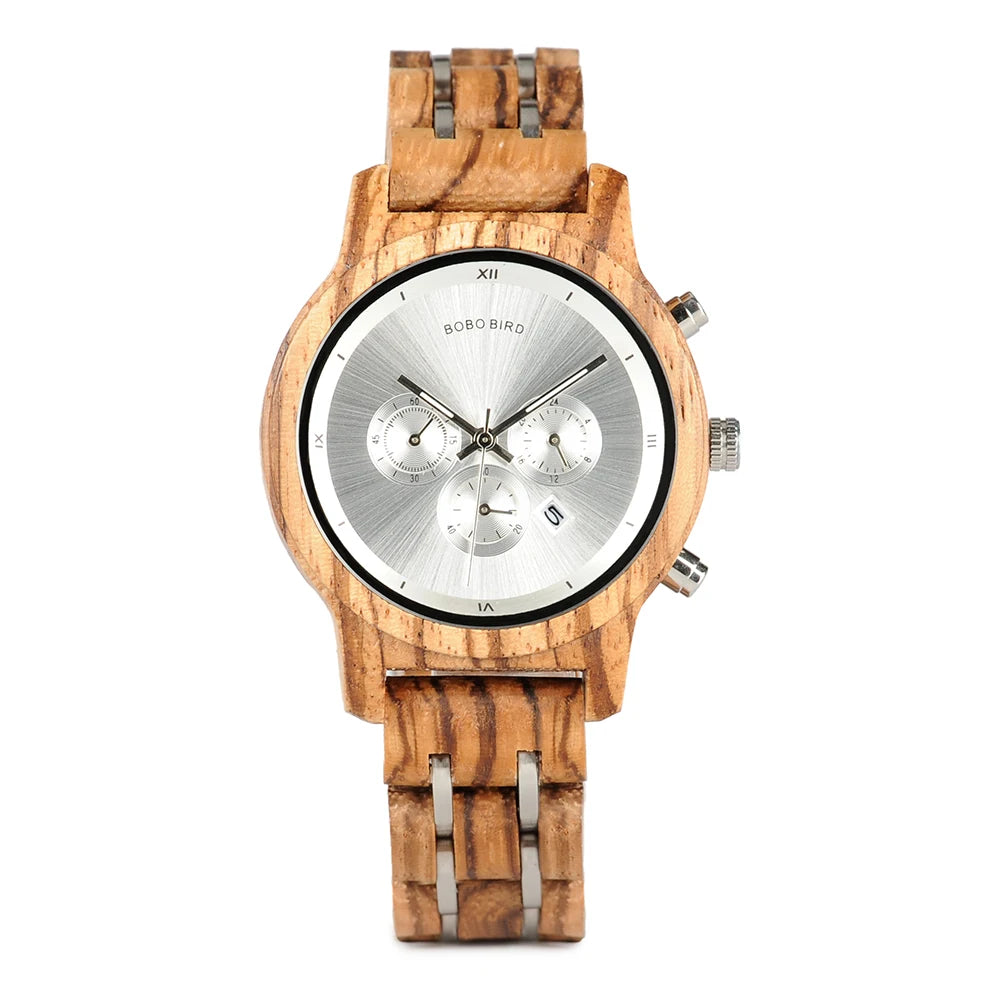 BOBO BIRD Wooden Chronograph Watch