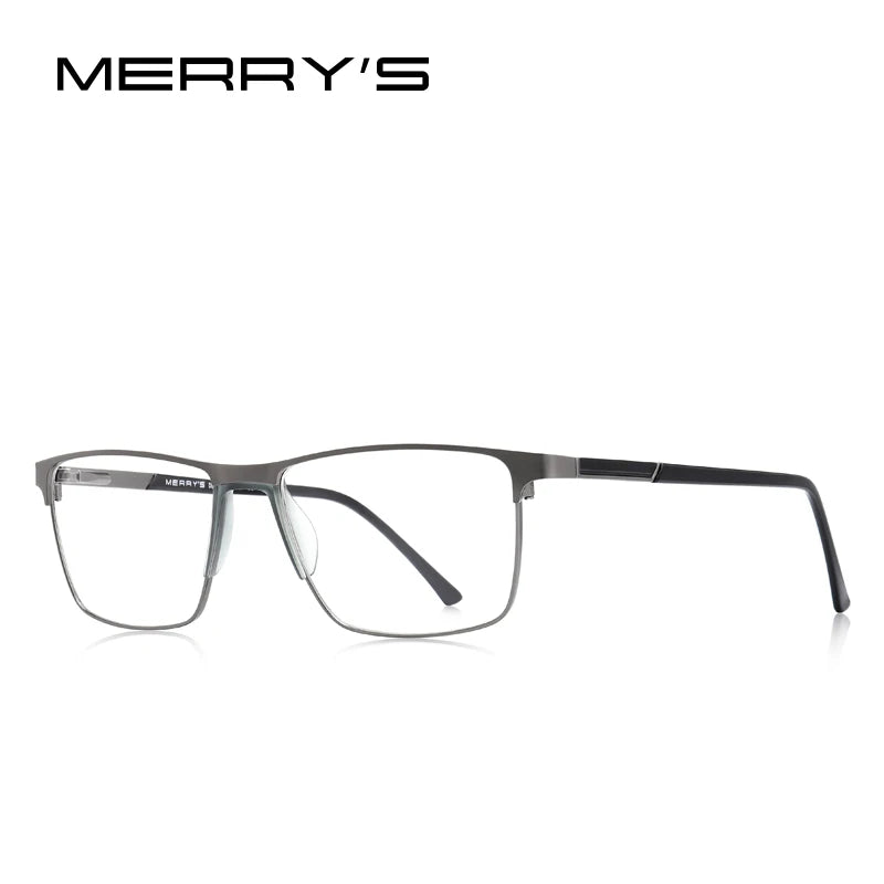 MERRYS DESIGN Herren-Brillengestell aus Titanlegierung, modische quadratische ultraleichte Brille für kurzsichtige Herren, Korrektionsbrille S2001