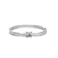5mm Brass Cubic Zirconia Tennis Bracelet in Gold and Silver Plating
