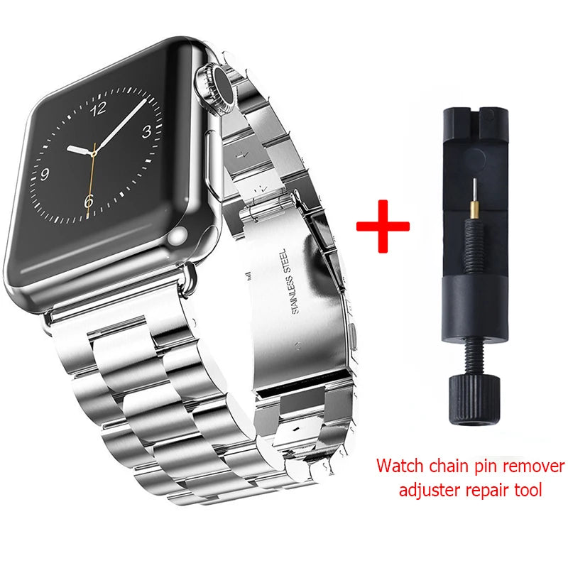 Stainless Steel Strap for Apple Watch S10/11 42MM 46MM Metal Bracelet Band for iWatch 5 6 SE 7 8 9 41MM 45 44mm 40 49MM Ultra