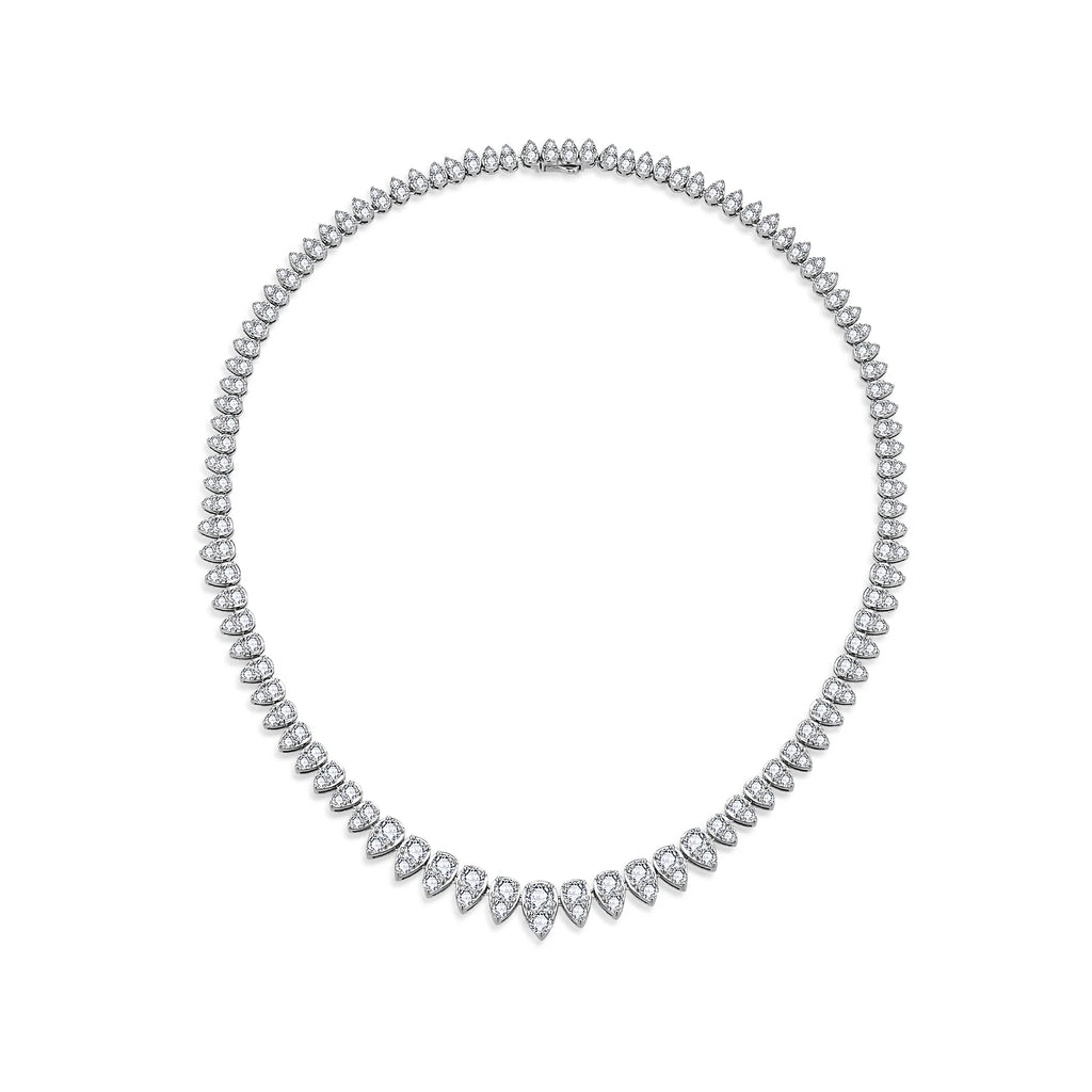 Collar con colgante redondo de moissanita y plata de ley 925 Ruizuan