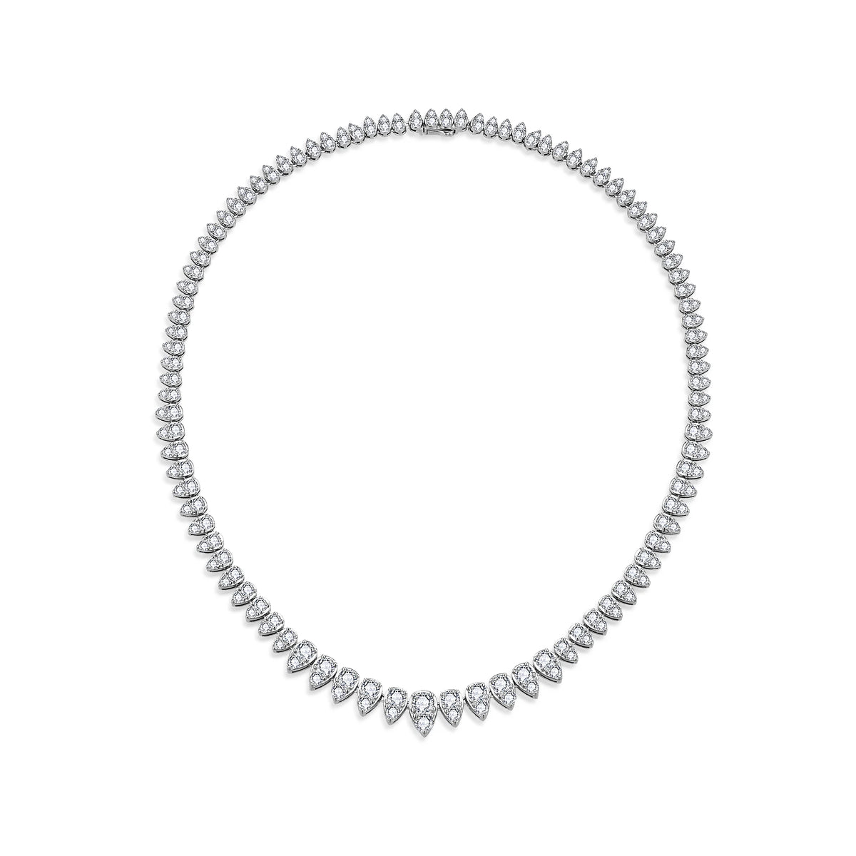 Collar con colgante redondo de moissanita y plata de ley 925 Ruizuan