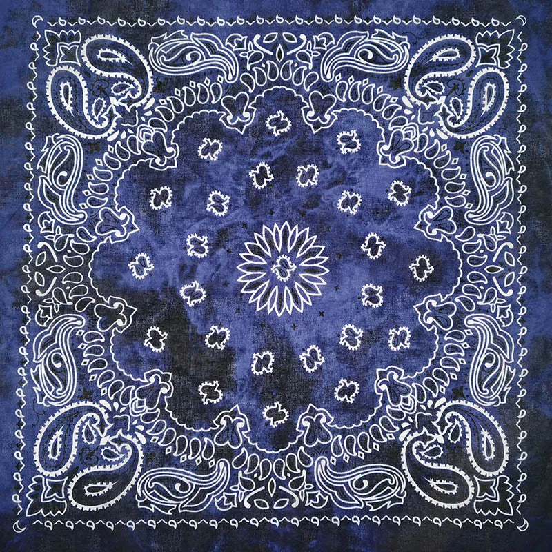 New Fashion Hip Hop 100% Cotton Bandana Square Scarf 55cm*55cm Black Red Paisley Headband Printed for Women/Men/Boys/Girls