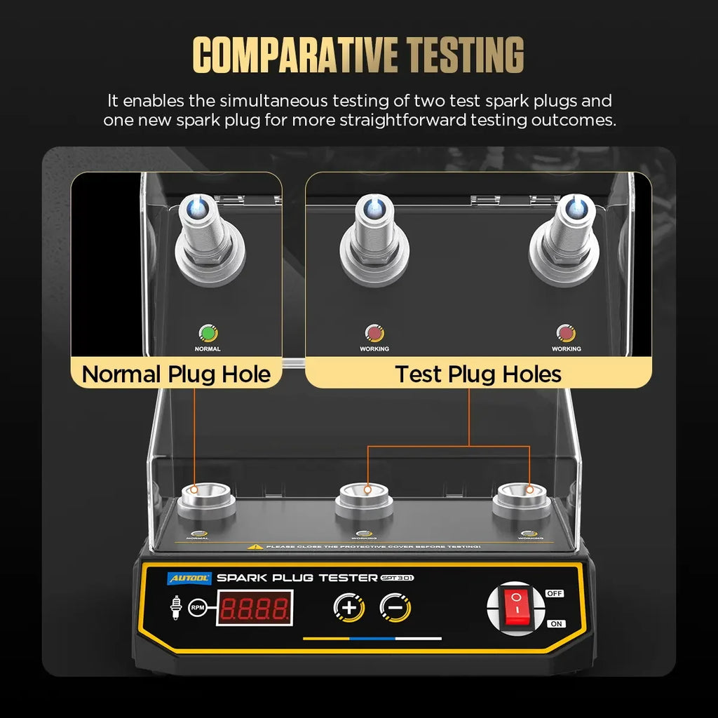 AUTOOL SPT301 Mini Car Spark Plug Tester With Ignition Analyzer