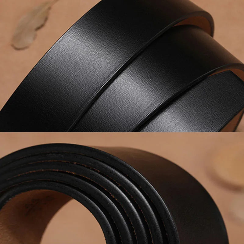 Cow Genuine Leather Luxury Strap Male Belts for Men New Large Plus Size 140 150 160cm Vintage Pin Buckle Men Belt High Quality