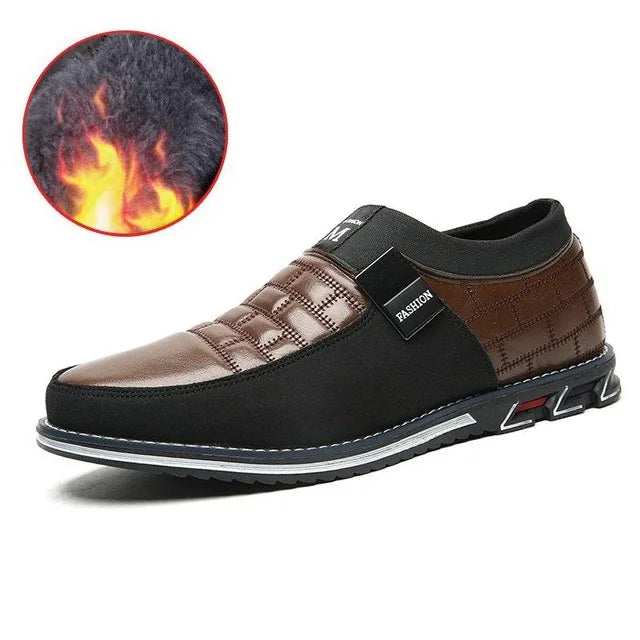 Leather Men Casual Shoes Classical Brand Mens Loafers Moccasins Breathable Slip on Black Driving Shoes Big Size