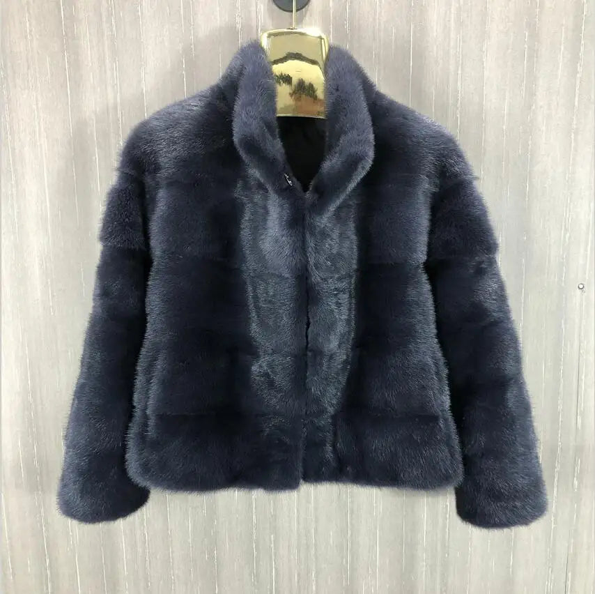 Genuine Mink Fur Coat for Women, 100% Natural, Luxury, Real Mink Fur, Ladies Jackets, Oversize, Winter, New Arrival, 2021