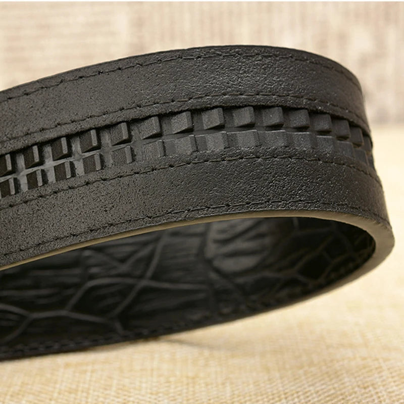 Fashion Brand Genuine Leather Belt Business Trouser Strap Pant Ceinture Homme Cowskin Dragon Automatic Buckle Cowhide Men Belts