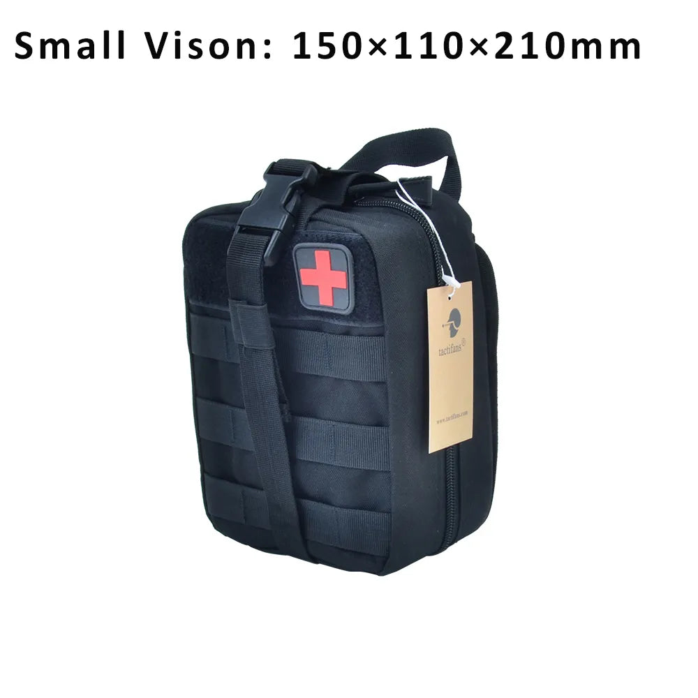 TACTIFANS First Aid Pouch Patch Bag Molle Hook and Loop Amphibious Tactical Medical Kit EMT Emergency EDC Rip-Away Survival IFAK
