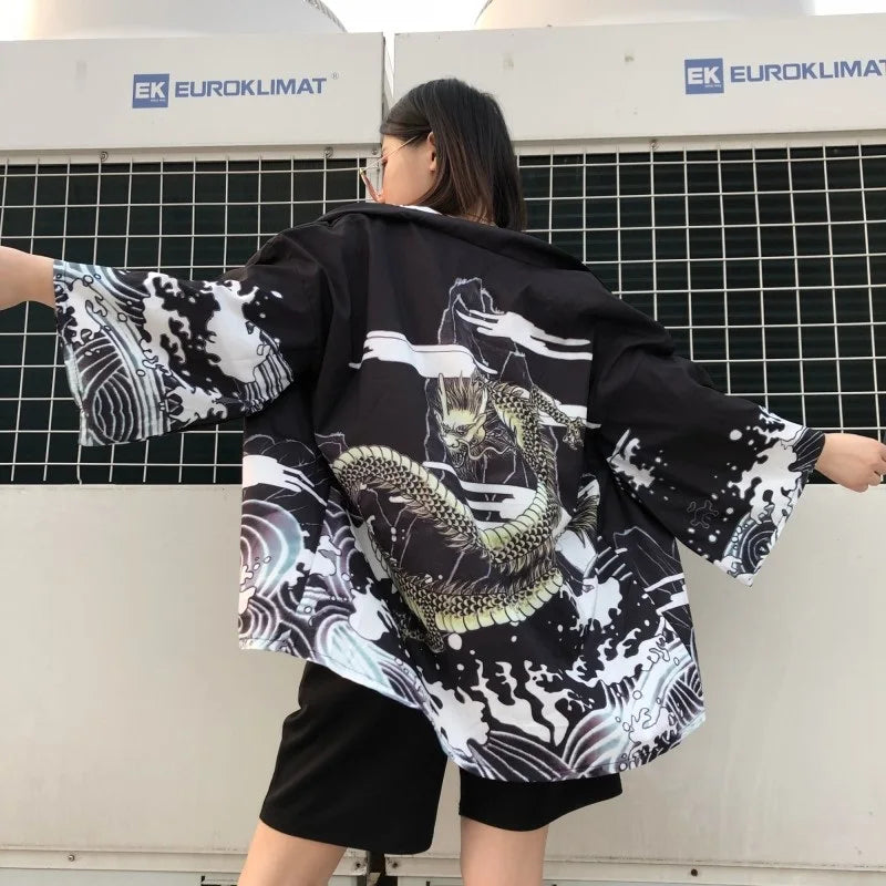 Womens Tops and Blouses 2020 Harajuku Kawaii Shirt Japanese Streetwear Outfit Kimono Cardigan Female Yukata Blouse Women  AA001