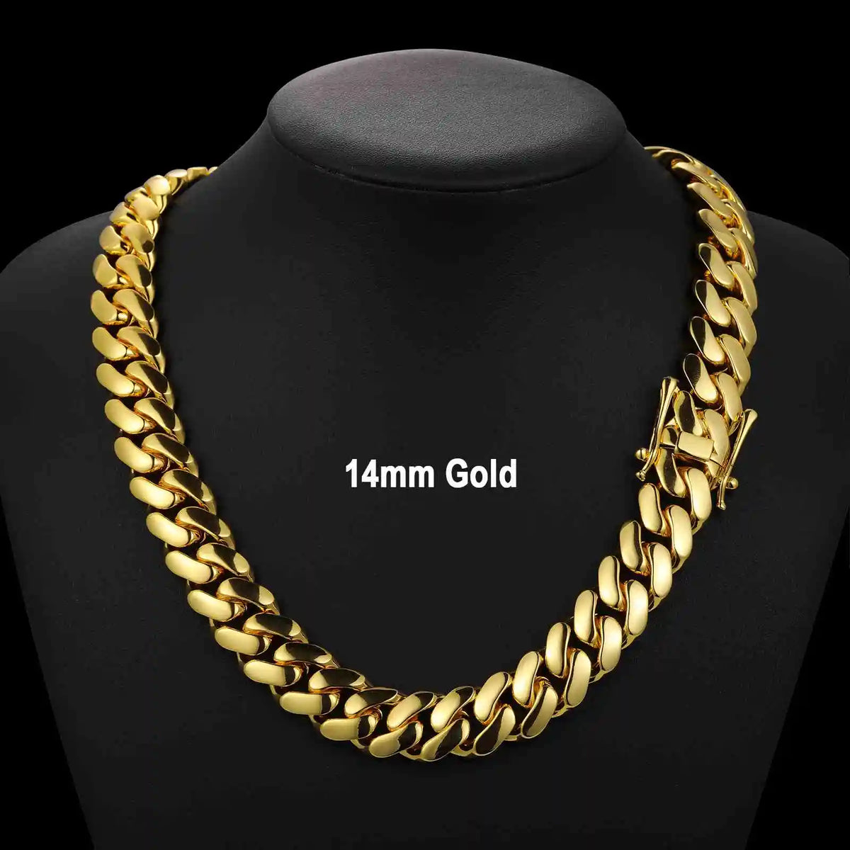 Collar de cadena cubana Miami de lujo estilo hip hop, eslabones de 10mm-22mm de plata de ley 925 maciza con diamantes de moissanita tipo "iced out" y cierre de hebilla