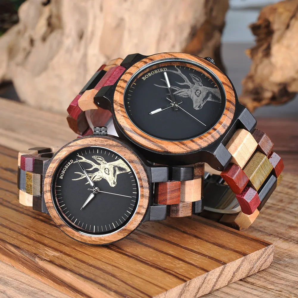 Reloj para mujer BOBO BIRD de madera para parejas, hombres y mujeres, regalo especial de aniversario, cumpleaños o San Valentín, reloj de pulsera personalizado, dropshipping