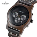 BOBO BIRD Luxury Watch Men Metal Wooden Chronograph Man's Quartz Wristwatch Male Auto Date Clock Armbanduhr Custom Logo