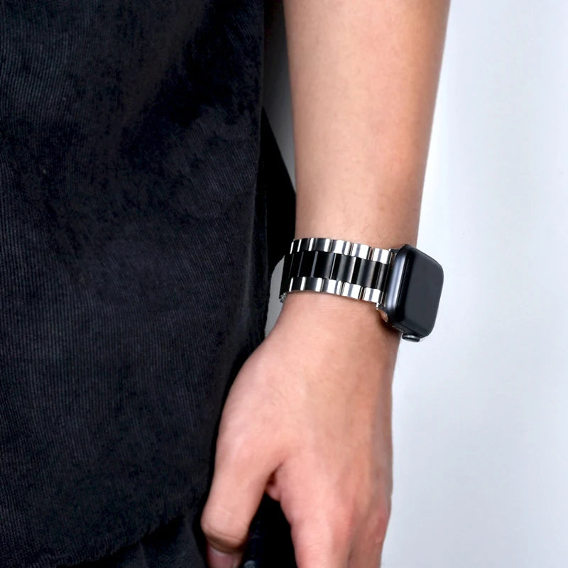 Stainless Steel Strap for Apple Watch S10/11 42MM 46MM Metal Bracelet Band for iWatch 5 6 SE 7 8 9 41MM 45 44mm 40 49MM Ultra
