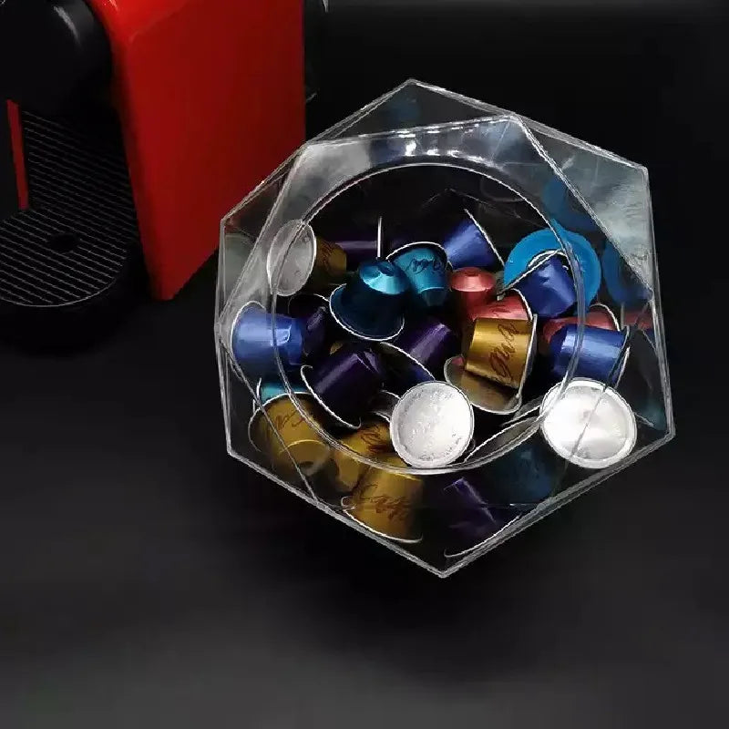 Soporte transparente para cápsulas de café, compatible con Dolce Gusto y Nespresso, caja de almacenamiento de acrílico para cápsulas de café, accesorios para el hogar