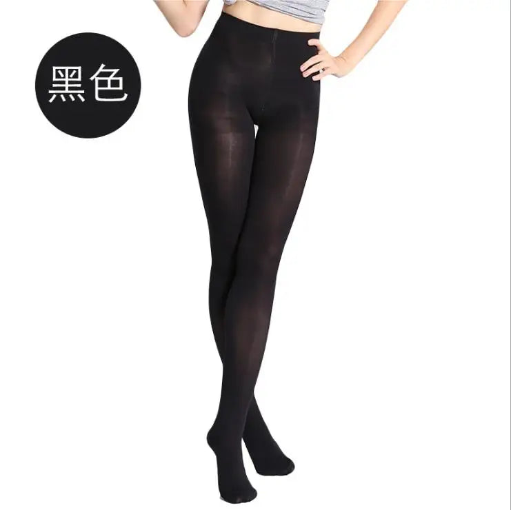 Women 80D Velvet Multi Colored Girls Stockings Anti-Hook Footless Tights Stocking Dance Pantyhose Female Winter