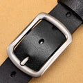 Genuine Leather for Men's Buckle Jeans Cowskin Casual Belts Business Cowboy Waistband Male Fashion Designer 2023New