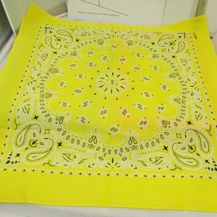 New Fashion Hip Hop 100% Cotton Bandana Square Scarf 55cm*55cm Black Red Paisley Headband Printed for Women/Men/Boys/Girls