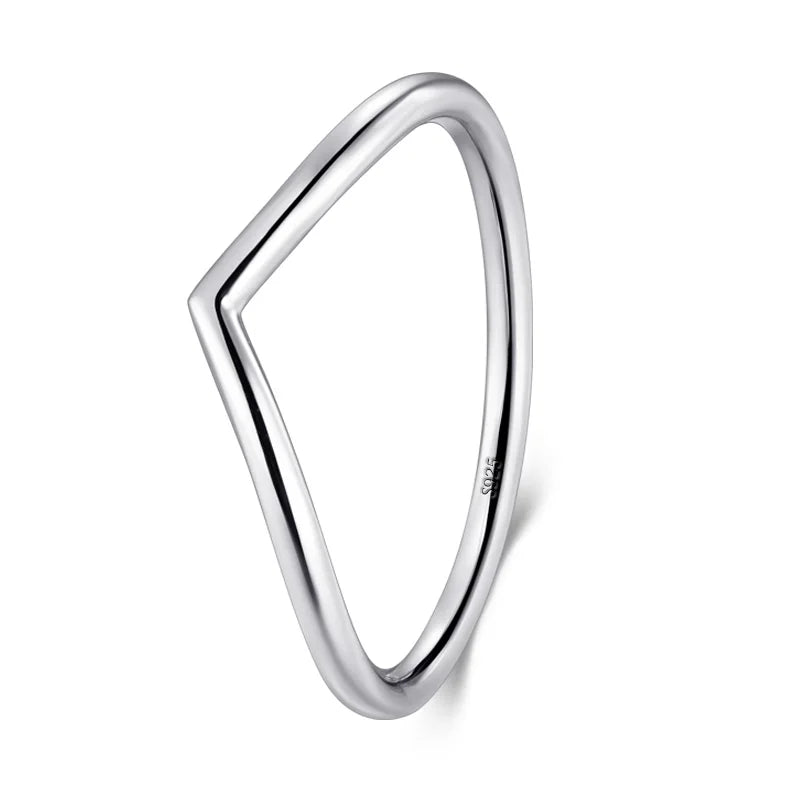 Modian 3 Style Real 925 Sterling Silver Stackable Simple Ring Clear CZ Fashion Instagram Jewelry for Women Couple Gift Rings