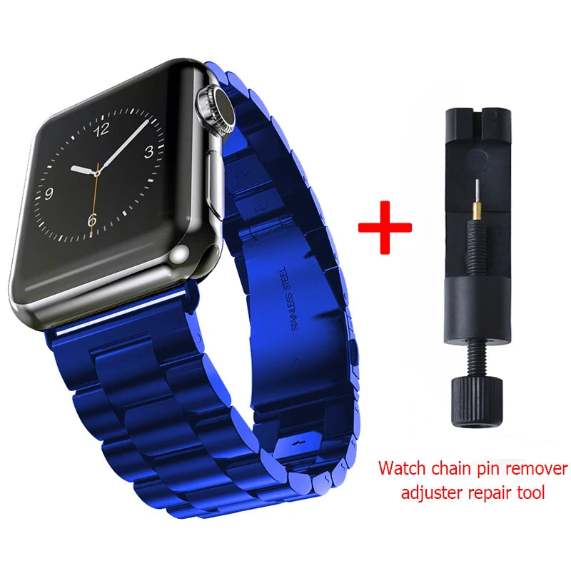 Pasek ze stali nierdzewnej do Apple Watch S10/11 42MM 46MM metalowa bransoleta do iWatch 5 6 SE 7 8 9 41MM 45 44mm 40 49MM Ultra