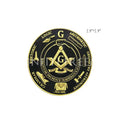 3" Metal Car Patch Compass and Square Mason Car Truck Multi Motorcycle Sticker Badge With Red Sticker Masonic Car Emblems