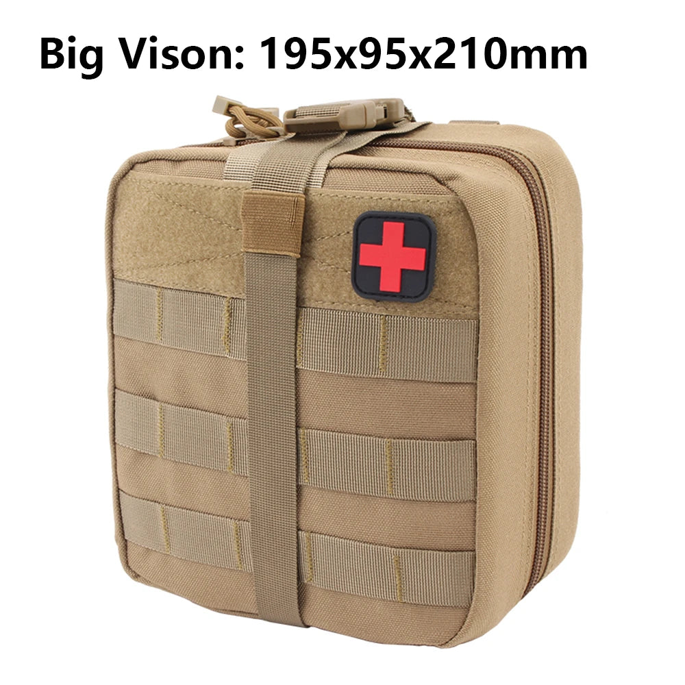 TACTIFANS First Aid Pouch Patch Bag Molle Hook and Loop Amphibious Tactical Medical Kit EMT Emergency EDC Rip-Away Survival IFAK