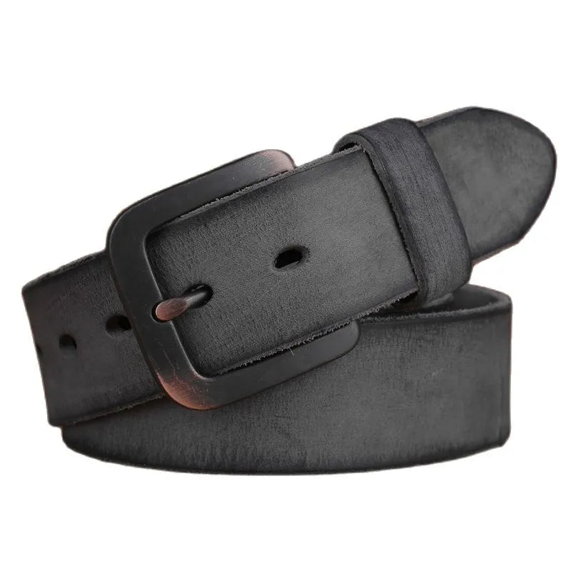 Cinturones vintage de lujo para hombre, 100% cuero auténtico de alta calidad, piel de grano completo, 2020, vaqueros, estilo vaquero casual, 3.8 cm, gris, 125 cm, 130
