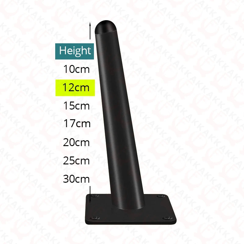 KAK 4Pcs Black Furniture Leg Gold Table Feet Replacement Cabinet Sofa Metal Feet With Screws 800KG Non-Punch Furniture Hardware