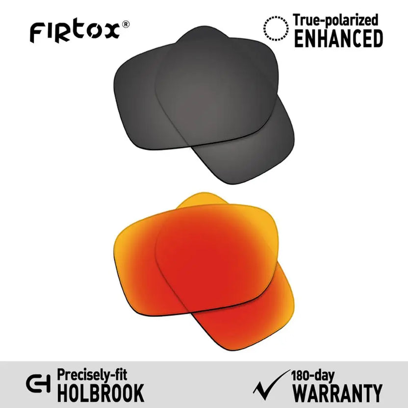 Firtox True UV400 polariserade ersättningslinser för Oakley Holbrook OO9102-solglasögon (endast kompatibla linser) - flera färger