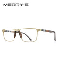 MERRYS DESIGN Men Titanium Alloy Glasses Frame Fashion Male Square Ultralight Eye Myopia Prescription Eyeglasses S2001