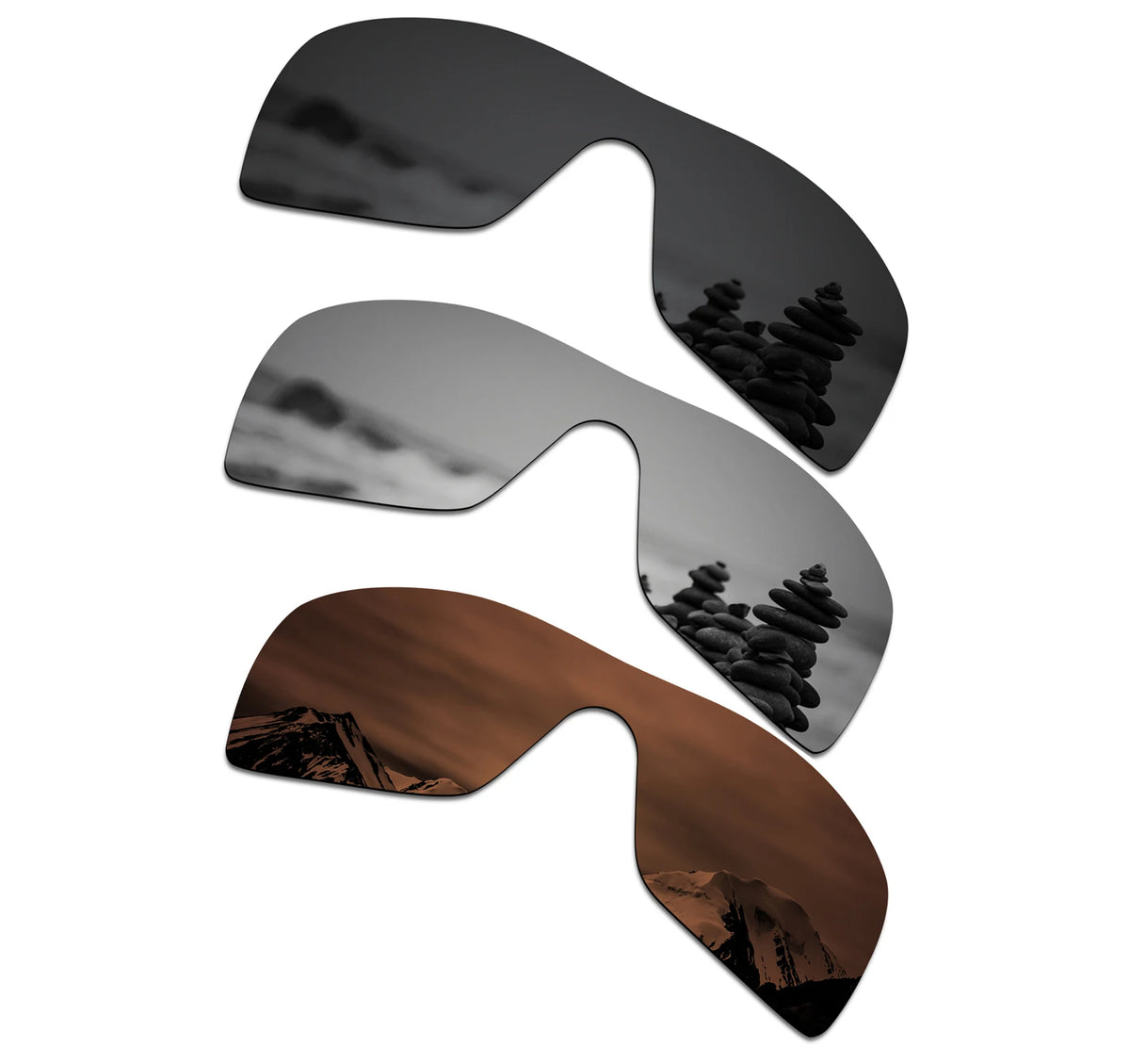 SmartVLT Polarisierte Ersatzgläser für Oakley Batwolf Sonnenbrillen - Mehrere Optionen