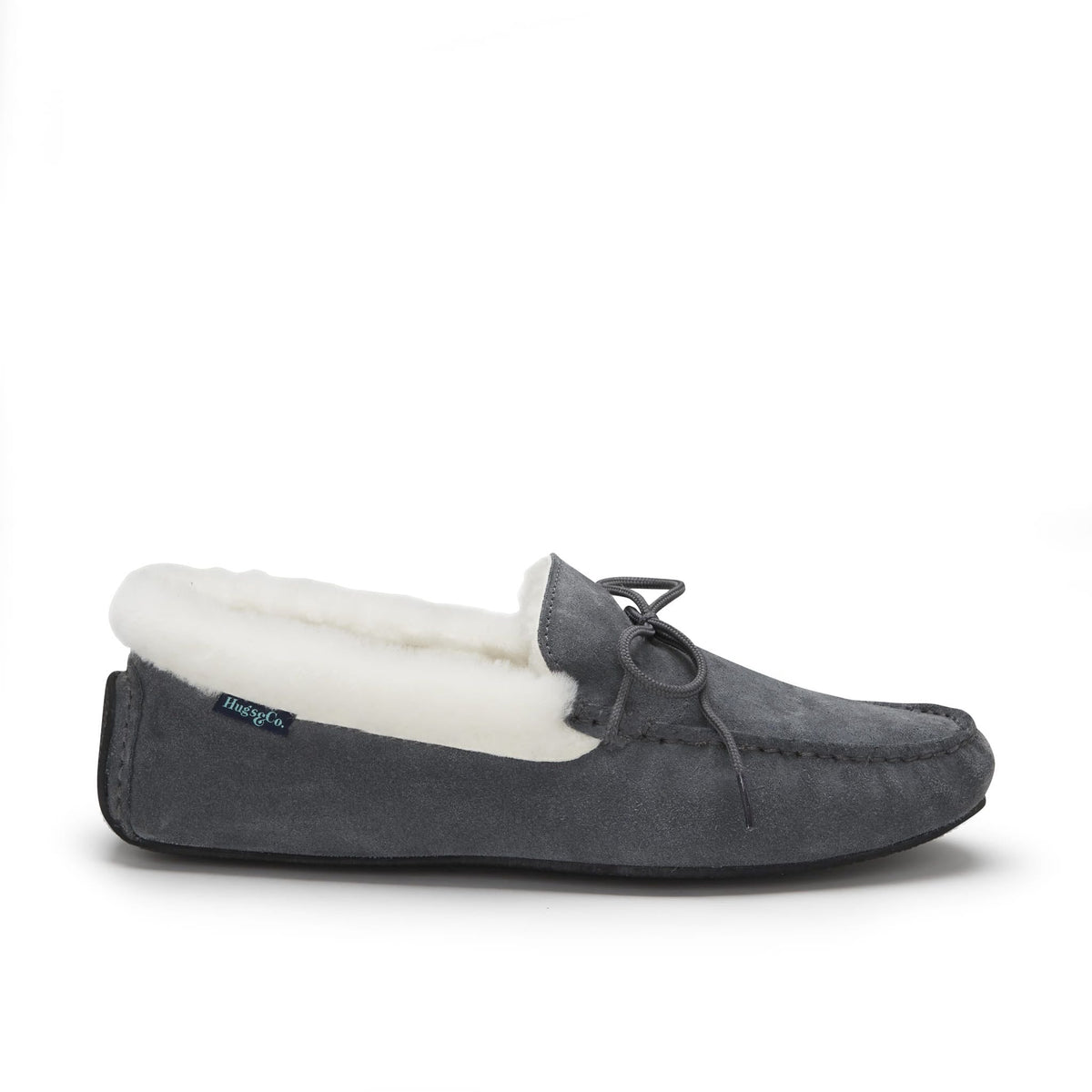 Slippers, Sheepskin, Slate Grey Suede