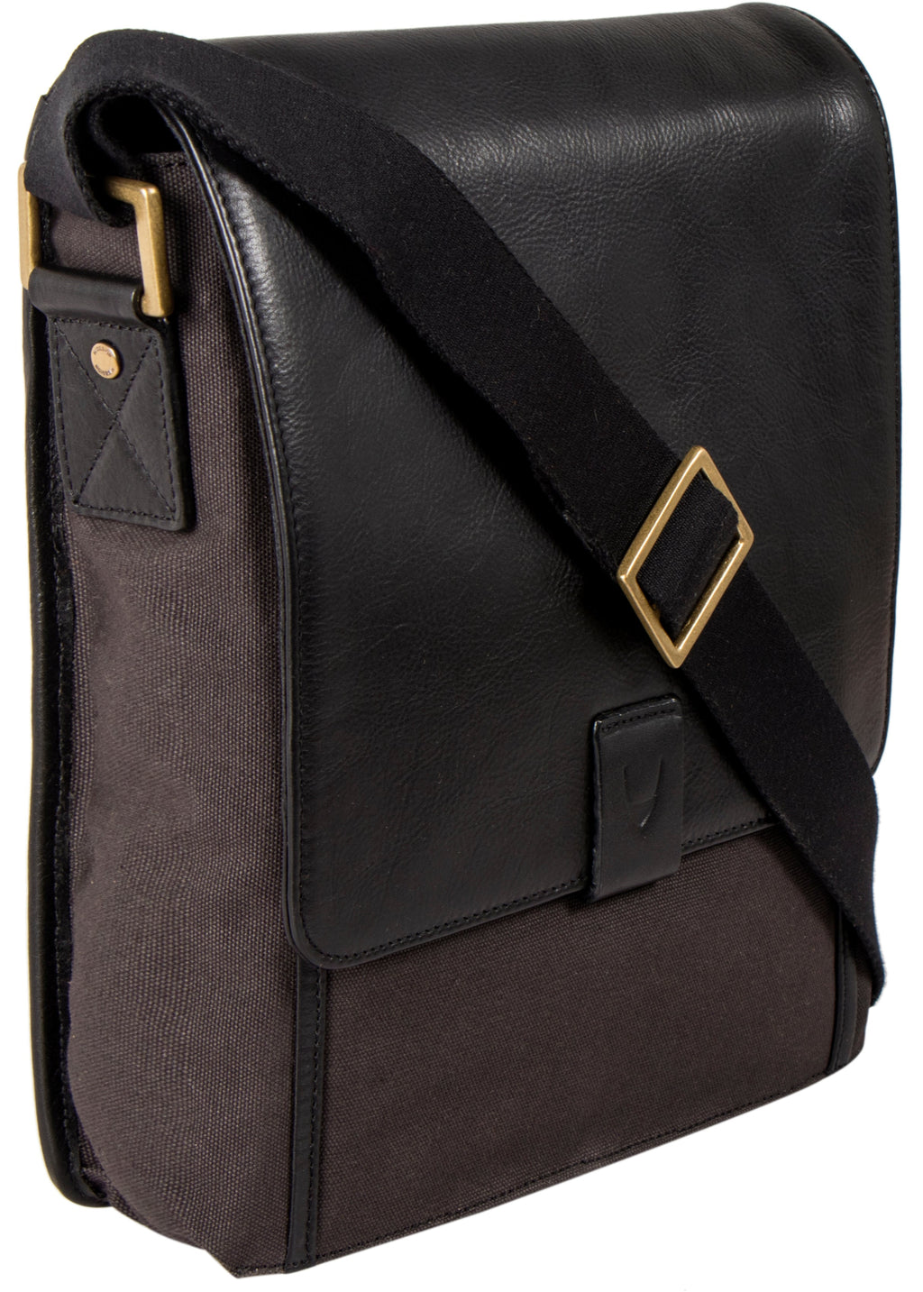 Aiden Genuine Leather and Canvas Medium Crossbody Men/Women Shoulder Messenger Bag/Travel Bag / 10.5" iPad Bag