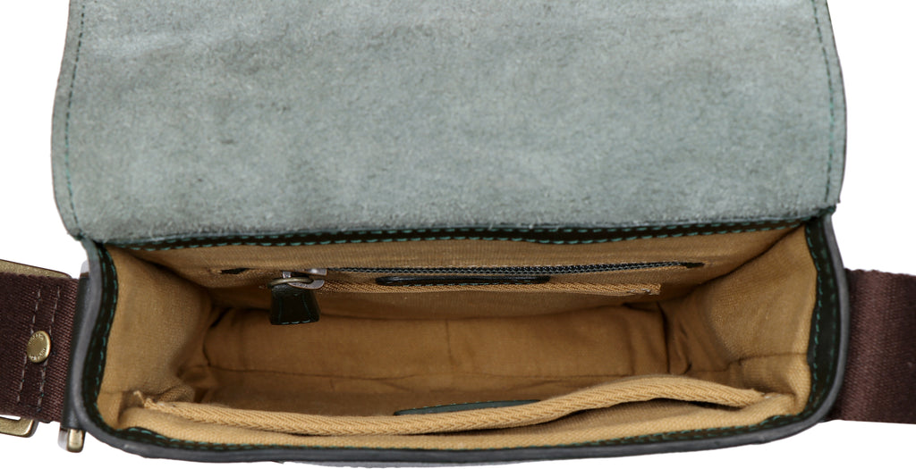 Aiden Genuine Leather Mini Crossbody Men/Women Messenger Bag/Travel Bag / 10.5" iPad Bag