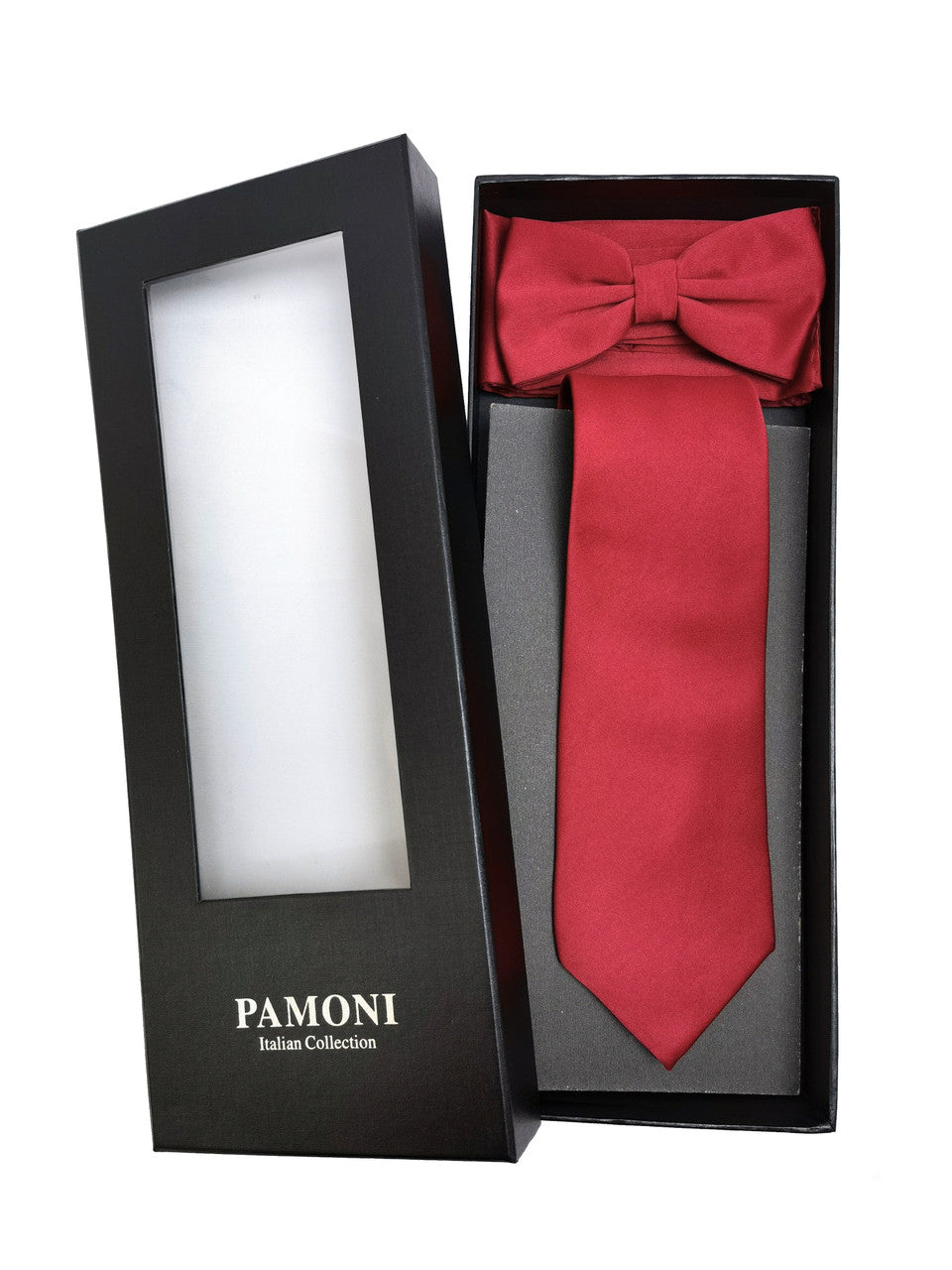 Set de corbata y pajarita burdeos